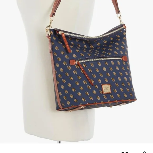Dooney & Bourke Navy and Gold Tote Bag - Picture 6 of 6